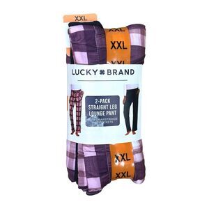 Lucky Brand 2-Pack Straight Leg Lounge Pants x Pockets & Drawstrings - Size XXL
